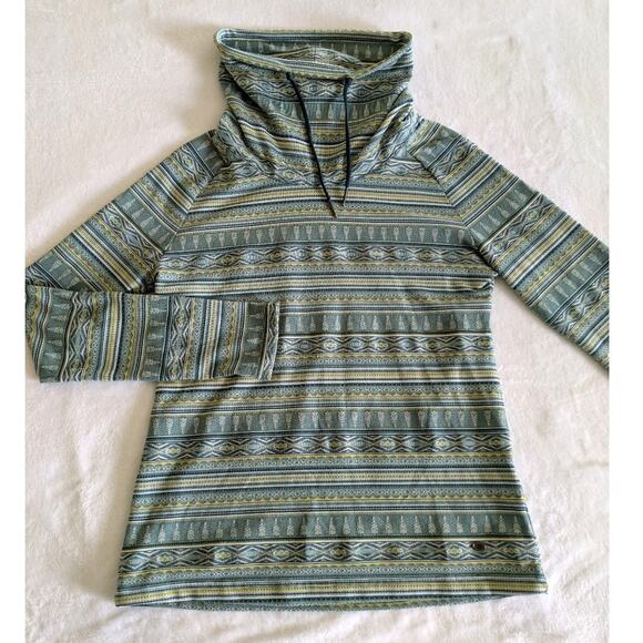 Sherpa Adventure Gear‎ Women Small Stretch Long Sleeve UPF 50 Mock Neck Aztec - Picture 1 of 9